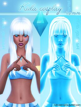 Kida  Hair and outfit Sims 4 Kida Atlantis, Kida Atlantis Sims 4 Cc, Sims 4 Disney Cc, Lilo Dress, Kida Disney, Sims 4 Hairstyles Cc, Uraraka Cosplay, Kida Atlantis, Sims 4 Hairstyles