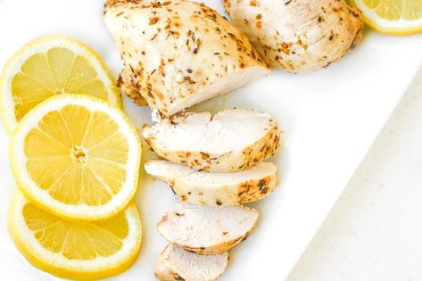 The Juiciest Baked Chicken Breast with Greek Souvlaki Marinade | Ahead of Thyme Greek Souvlaki Marinade, Souvlaki Marinade, Greek Chicken Breast, Greek Souvlaki, Lemon Roasted Potatoes, Baked Greek Chicken, Easy Fish Tacos, Juicy Baked Chicken, Delicious Chicken Dinners