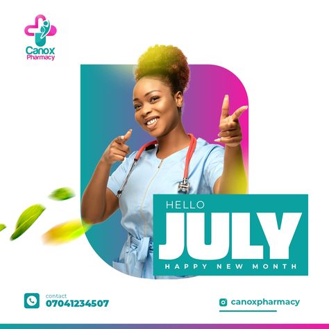 Happy New Month July New Month Design Flyer, Happy New Month Of April, New Month Design Flyer, New Month Design, Reunion Design, Month Design, Canva Flyer, Happy New Month, Hello July