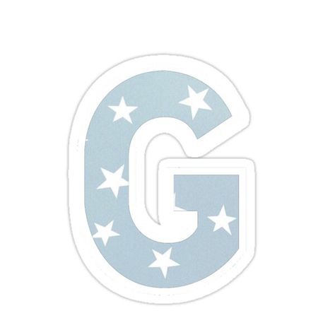 Blue Star Sticker, Aesthetic Letters, Letter G, Star Stickers, Blue Star, Glossier Stickers, Transparent Stickers, Sticker Design, Vinyl Decal Stickers