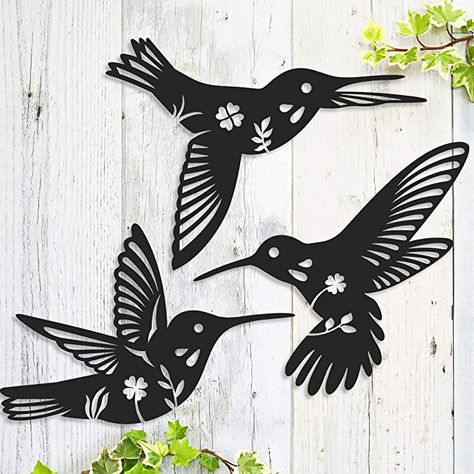 Daogtc Metal Hummingbird Wall Art Decor-Black Metal Wall Art,Bird Wall Sculpture for Home Kitchen Patio Bedroom Living Room Bathroom(3 Pack) Metal Hummingbird, Metal Bird Wall Art, Wrought Iron Wall Decor, Metal Butterfly Wall Art, Hummingbird Wall Art, Black Metal Wall Art, Kitchen Patio, Butterfly Wall Decor, Iron Wall Decor