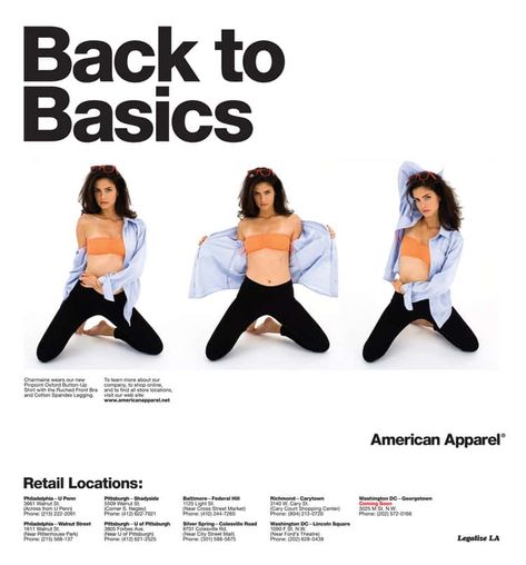 American Apparel Ads | Worst Advertisements from American Apparel American Apparel Ads, American Apparel Ad, What Is Gender, Vice Magazine, Reversible Vest, Back To Basics, Ad Campaign, The Thing