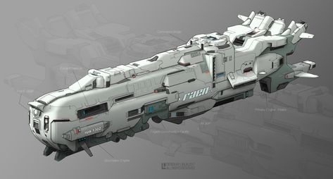 ArtStation - Ship design, Lin Lin Cargo Ship Concept Art, Ship Concept Art, Tactical Security, Spaceship Ideas, Space Ships Sci Fi, Sci Fi Ship, Space Fleet, Camper Boat, Space Engineers