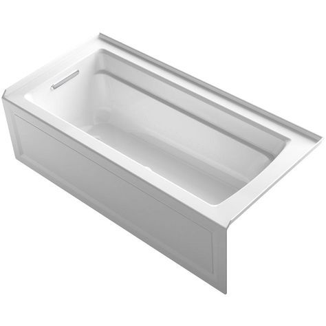 KOHLER Archer 5.5 ft. Air Bath Tub in White, 66in Rustic Modern Mountain Home, Bathtub Repair, Wall Alcove, Drop In Bathtub, Best Bathtubs, Craftsman Furniture, Whirlpool Tub, Colonial Home, Soaking Bathtubs