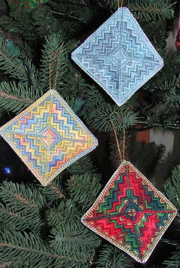 The Caron Collection Free Patterns - Byzantine Needlework Christmas, Christmas Needlepoint, Needlepoint Christmas Ornaments, Bargello Needlepoint, Needlepoint Ornaments, Canvas Work, Fibre And Fabric, Needlepoint Christmas, Needlepoint Stitches