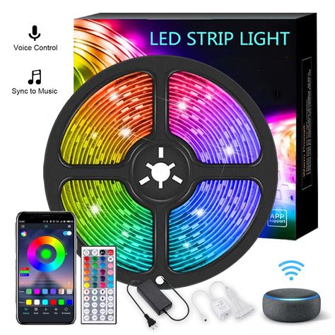 Diy Christmas Party, Light App, Special Halloween, Led Strip Lights, Music App, Strip Lights, Colour Changing, Smart Wifi, Party Diy