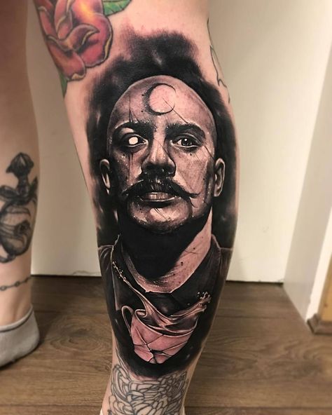 Charles Bronson by @anrijsstraume at Brass Tattoo in Liverpool England. #charlesbronson #anrijsstraume #brasstattoo #liverpool #england #tattoo #tattoos #tattoosnob Bronson Tattoo, Dark Trash Realism, Anrijs Straume, The Best Tattoos, Occult Tattoo, Charles Bronson, Best Tattoos, Horror Tattoo, Creepy Clown