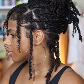 Goddess Braids Natural Hair, Mini Twists Natural Hair, Boho Braided Hairstyles, Protective Hairstyles For Natural Hair, Goddess Braids Hairstyles, Natural Hair Twists, Pelo Afro, Hair Twist Styles, Natural Curls Hairstyles