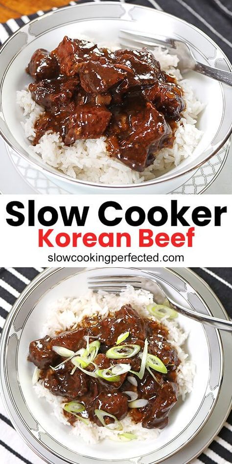 Slow Cooker Korean Beef, Crockpot Recipes Beef Stew, Slow Cooker Recipes Beef, Korean Beef, Slow Cooker Beef Stew, Crockpot Recipes Beef, Slow Cooker Dinner, Easy Slow Cooker Recipes, Crock Pot Slow Cooker