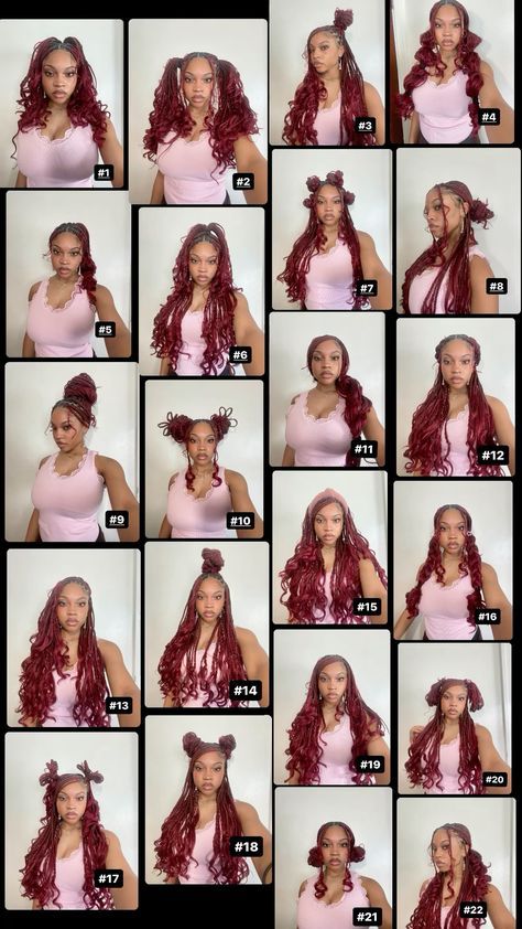 Ariel Color, French Curls, French Curl, Prom Hairstyle, Goddess Braids Hairstyles, Red French, Hairdos For Curly Hair, Shaved Sides, Braid Hairstyles