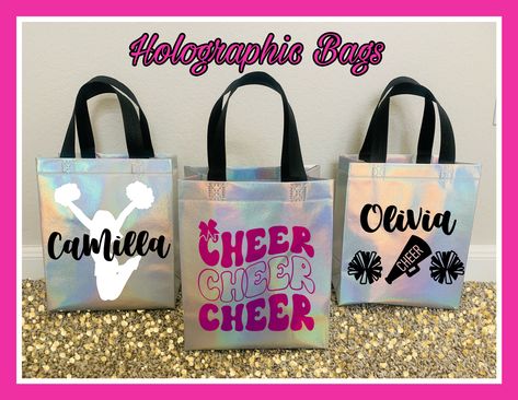 Cheer Competition Gifts, Cheer Team Gift, Cheer Squad Gifts, Cheerleading Bags, Cheerleader Gifts, Cheer Competition, Cheer Team Gifts, Cheer Bag, Holographic Bag