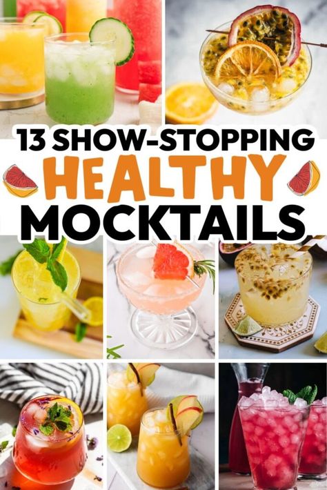 13 Low-Sugar Healthy Mocktails for Wholesome Sips - ZEN AND HONEY Immune Boosting Mocktail, Mocktail Recipe Healthy, Low Calorie Mocktail Recipe, Low Sugar Mocktails Non Alcoholic, Sugar Free Mocktails Non Alcoholic, Low Calorie Mocktail, January Drinks, Healthy Mocktail, Best Mocktail Recipe