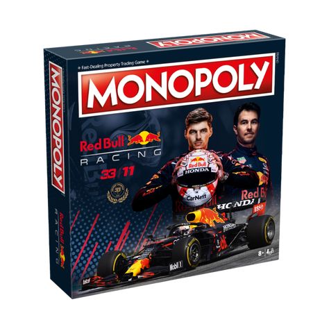 Monopoly Red Bull Racing Engels › Puzzles & Games › Verstappen.com Red Bull Racing, Race Track, Monopoly, Red Bull, Formula 1, Tshirt Logo, Board Games, Van, Red