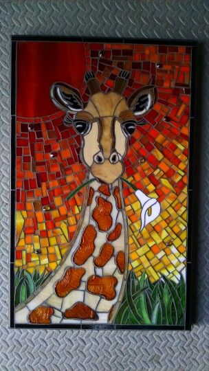 Mosaic Giraffe, Paper Mosaic, Mosaic Animals, Mosaic Garden Art, Giraffe Art, Mosaic Artwork, Mosaic Garden, African Animals, Mosaic Designs