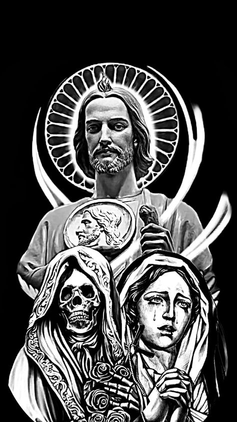 San Judas Wallpaper Iphone, Silly Animal Pictures, Santa Muerte Prayer, 4k Wallpaper Iphone, Money Tattoo, Graphic Shirt Design, Cross Wallpaper, Chicano Drawings, 2160x3840 Wallpaper