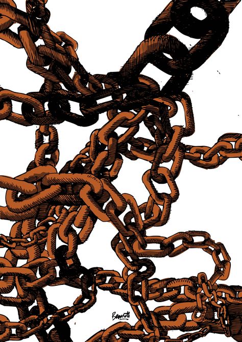 Rusty chains Rusty Illustration, Chains Illustration, Chain Illustration, Chain Art, Book Illustration Design, Inktober 2024, Art Foundation, Islamic Posters, Metal Chain Link