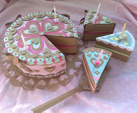 Cardboard Cakes | Flickr - Photo Sharing! Food Props Diy, Foam Board Projects, Sweets Art, Cardboard Props, Diy Birthday Cake, Cardboard Model, Cardboard Box Crafts, Food Sculpture, Cardboard Sculpture