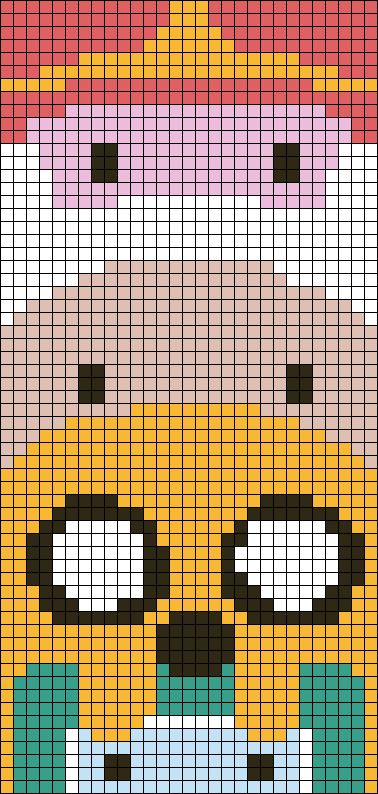 Adventure Time Perler Bead Pattern Steven Universe Cross Stitch Pattern, Alpha Patterns Pixel Art, Alpha Crochet, Adventure Time Crochet, Graph Crochet, Pixel Art Templates, Pixel Crochet, Pixel Art Grid, Tapestry Crochet Patterns