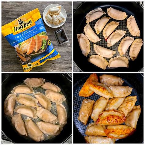 Cooking Potstickers From Frozen, Potstickers And Rice, How To Cook Potstickers, Potsticker Dinner Ideas, Potsticker Stir Fry, Fried Potstickers, Frozen Potstickers, Potstickers Recipe, Chicken Divan