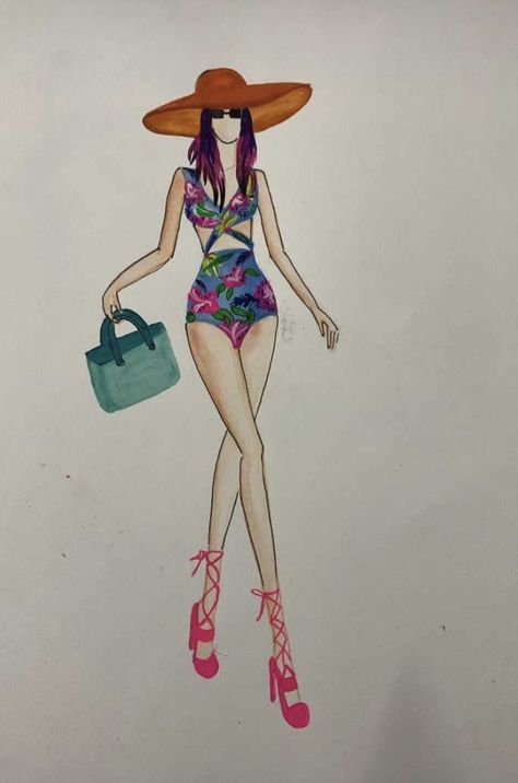 Womens beach wear print 🩱 Beach Wear For Women Illustration, Beach Theme Illustration, Resort Wear Illustration Sketches, Beach Outfit Drawing, Summer Wear Illustration, Beach Wear Illustration Sketch, Beachwear Illustration, Beach Wear Illustration, Womens Beach Wear