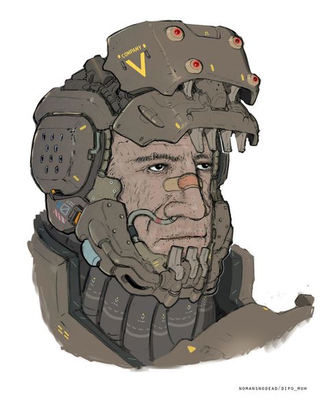 Mechs Concept Art, Cybernetic Face, Face Studies, Sci-fi Helmet, Cyberpunk Rpg, Power Armour, Face Study, Sci-fi Armor, Future Soldier