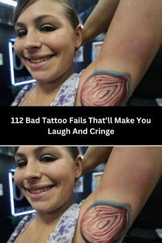 Bad Tattoos Funny, Bad Tattoos Women, Cringe Tattoos, Regret Tattoo, Worst Tattoos Ever, Tattoo Regret, Dumbest Tattoos, Leg Tattoo Designs, Really Bad Tattoos