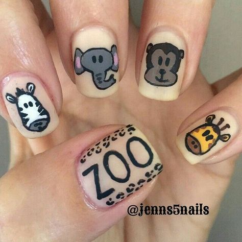 ✴〰Nail art fun〰✴ Zoo Nails, Nail Art Fun, Nail Designs Summer Beach, Fish Nail Art, Fish Nails, Animal Nail Designs, Animal Nail Art, Bunny Nails, Nail Time