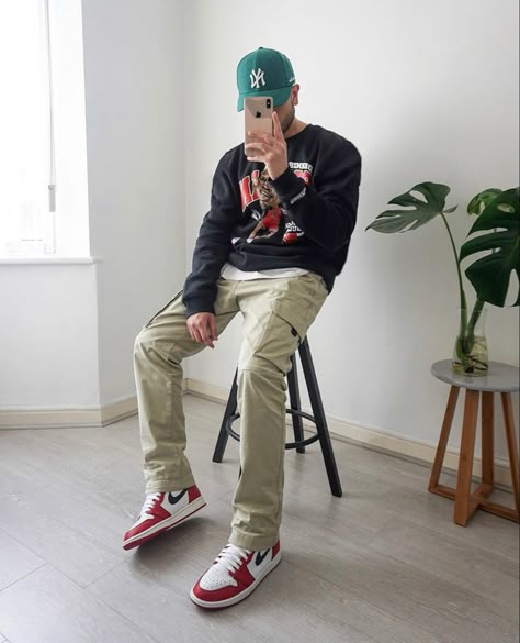 Jordan 1 Low Red Outfit, Red Outfits For Men, Jordan 1 Red Outfit, Jordan 1 Chicago Outfit, Red Jordan 1 Outfit, Jordan 1 Low Outfit, Jordan 1 Outfit Men, Outfit Jordan 1, Jordan 1 Red