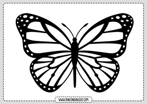 Dibujos de Mariposas para Colorear - Rincon Dibujos Animals Butterfly, Butterfly Drawings, Butterfly Monarch, Butterfly Black And White, Butterfly Sketch, Butterfly Stencil, Butterfly Template, Butterfly Printable, Butterfly Clip Art