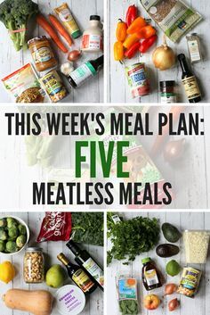 Weeknight Meatless Meal Plan - Easy Vegetarian Meal Plan for the Week Vegetarian Tips, Monday Recipes, Aldi Meal Plan, Peanut Butter Fingers, Butter Fingers, Meatless Meal, Vegetarian Meal Plan, Vegetarian Meal Prep, Vegetarian Menu