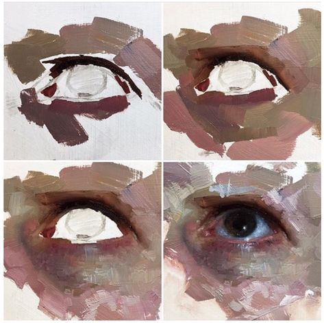 Eyes Drawing Oil Painting, Oil Painted Portraits, Human Oil Painting, Capturing Likeness Drawing, Eye Placement Reference, Oil Paint Eye, Oil Painting Makeup, Self Portrait Oil Painting, Oil Painting Styles