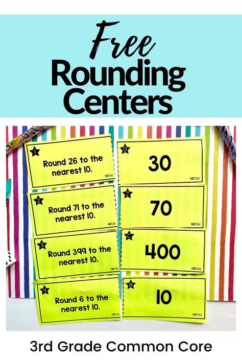 Rounding 3 Digit Numbers, Rounding Math Games 3rd Grade, Rounding For 3rd Grade, Rounding Numbers 3rd, Rounding Craft 3rd Grade, Grade 3 Math Activities, Rounding Games For 3rd Grade, 3rd Grade Rounding Activities, Number Sense Activities 3rd