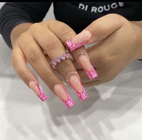 Pink Crocodile Nails, Square Acrylic Nails Long, Crocodile Nails, Nails Pink Acrylic, Nails Long Acrylic, Acrylic Nails Long, Acrylic Nails Almond Shape, Long Acrylic Nail Designs, Unicorn Nails