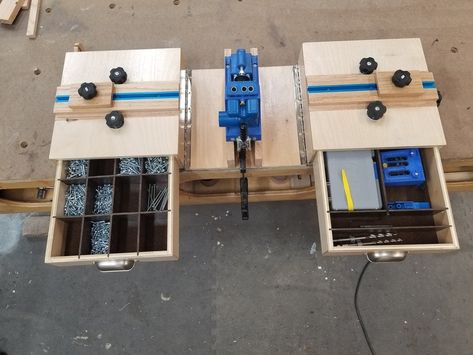 Kreg Pocket Hole Jig Workstation | LumberJocks Woodworking Forum Kreg Pocket Hole Jig, Workbench Plans Diy, Kreg Jig, Pocket Hole Jig, Woodworking Joinery, Workbench Plans, Workshop Ideas, Wood Works, Pocket Hole