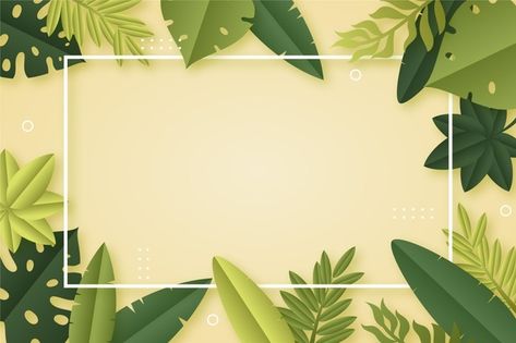 Tropical leaves background in paper styl... | Free Vector #Freepik #freevector #background #summer #nature #wallpaper Summer Nature Wallpaper, Tropical Leaves Background, Coloring Pages Nature, Clay Patterns, Background Summer, Leaves Background, Powerpoint Background, Spring Background, Powerpoint Background Design