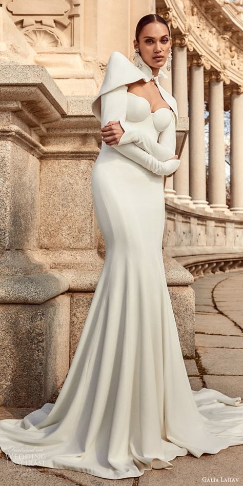 Weddinginspirasi.com featuring - galia lahav spring 2024 couture bridal strapless sweetheart neckline clean minimalist fit flare sheath wedding dress chapel train long sleeve jacket (10) mv -- Galia Lahav Spring 2024 Couture Wedding Dresses #wedding #weddings #bridal #weddingdress #weddingdresses #bride #fashion #collection:Amor #label:GaliaLahav #season:Spring/Summer #week:162023 #year:2024 ~ Wedding Dresses 2024 Trend, Avant Garde Wedding Dress, Civil Dress, Haute Couture Bridal, 2024 Couture, Wedding Dresses For Women, Plain Wedding Dress, 2024 Dresses, Couture Wedding Dresses