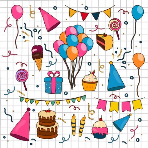 Happy Birthday Doodle, Happy Birthday Drawing, Birthday Doodles, Happy Birthday Doodles, Drawing Birthday, Happy Birthday Icons, Happy Birthday Drawings, Birthday Drawing, Birthday Candle Card