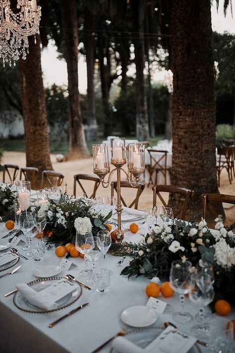 Seville wedding reception | Wedding & Party Ideas | 100 Layer Cake Seville Wedding, Mediterranean Wedding, Wedding Party Ideas, 100 Layer Cake, Coral Peach, Halloween Hair, Reception Wedding, Reception Dress, Ranch Wedding