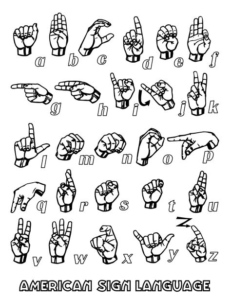 Sign Language Coloring Books about sign language are now available for children of every age group, from toddlers to teens. These coloring pages are a Sign Language Colors, Sign Language Letters, Asl Alphabet, Sign Language Chart, Sign Language For Kids, Sign Language Lessons, Sign Language Phrases, Sign Language Interpreter, Sign Language Words