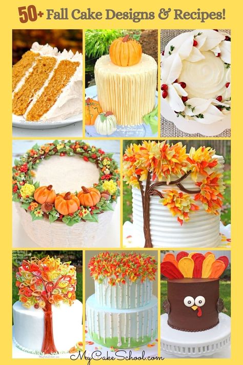 Fun Fall Cake Ideas, Fall Harvest Cake Ideas, Fall Inspired Cake Decoration, Fall Cakes Designs, Fall Cake Designs Birthday, Easy Fall Birthday Cake Ideas, Quick Cake Designs, Fall Cakes Autumn, Thanks Giving Cake Design