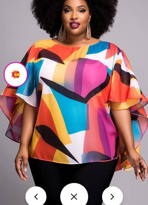 Plus Size Business Casual, Chiffon Blouses Designs, Plus Size Business, Corporate Dress, Blouse Casual Fashion, African Maxi Dresses, Petal Sleeve, Chiffon Fashion, Summer Fashion Dresses