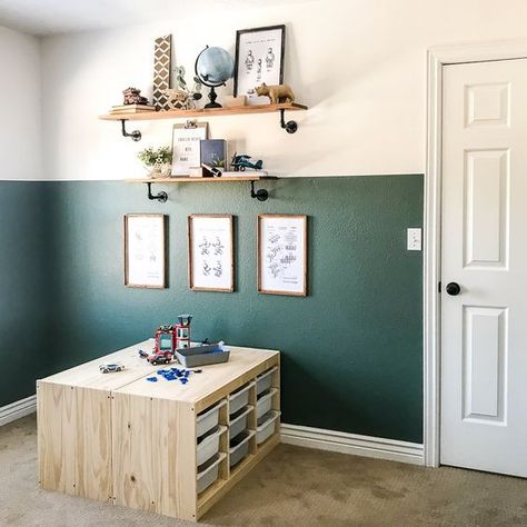 Boy Room Paint, Playroom Shelves, Ikea Trofast, Boys Playroom, Big Kids Room, Room Refresh, Toddler Boys Room, Lego Room, Kids Room Inspiration