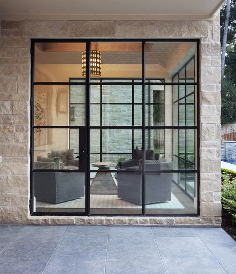 Steel Doors And Windows, Garage Door Types, Steel Windows, Windows Doors, Design Office, House Extensions, घर की सजावट, Single Doors, Window Design