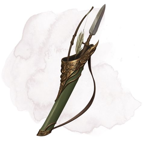 Efficient Quiver - Magic Items - D&D Beyond Bow Quiver, D D Items, Heroic Fantasy, Fantasy Props, Bow And Arrow, Bow Arrows, Dungeons And Dragons Homebrew, Quiver, Dungeon Master