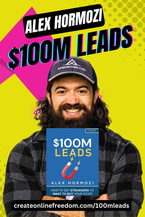 Alex Hormozi is a brilliant marketer! His first book $100M Offers changed the game for thousands of people. His new book $100M Leads is set to do that again! Sign up for the launch here! https://www.createonlinefreedom.com/100mleads Alex Hormozi Book, Alex Hormozi, Investing Ideas, Success Academy, Development Books, Passive Income Business, Recommended Books, Self Development Books, Personal Library