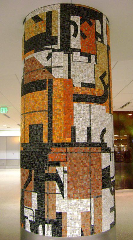 Tile Column, Mosaic Columns, Mosaic Column, Mosaic Architecture, Mosaic Buildings, Mosaic Tile Mural Wall Art, Modern Mosaic Art, Mosaic Art Wall, Music Mosaic