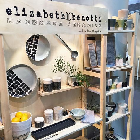 Walking the NY Now Trade Show- a peek at the show and the insider info we've brought back with us, to help your creative business! Pottery Booth Display, Market Stall Display, Pottery Display, Stand Feria, Craft Fairs Booth, Bg Design, Vendor Booth, Craft Fair Displays, Market Displays