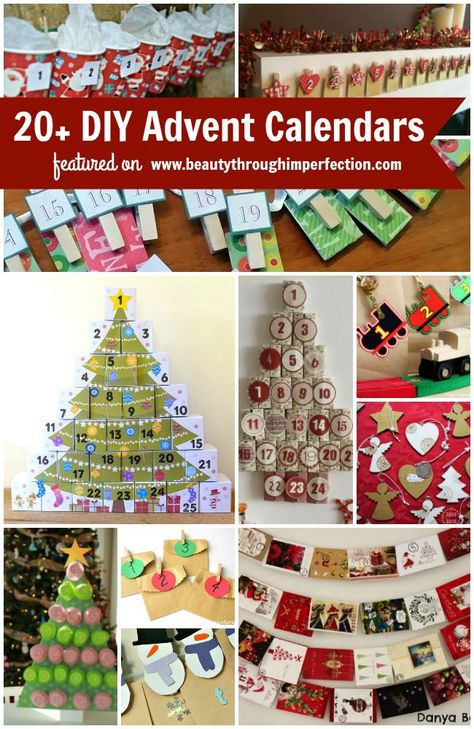 More than 20 of the BEST DIY advent calendar ideas for the Christmas season Advent Calendar Ideas Diy, Advent Calendar Ideas, Advent Calendar Fillers, Homemade Advent Calendars, Christmas Advent Calendar Diy, Advent Calendars For Kids, Advent Calenders, Diy Calendar, Calendar Ideas