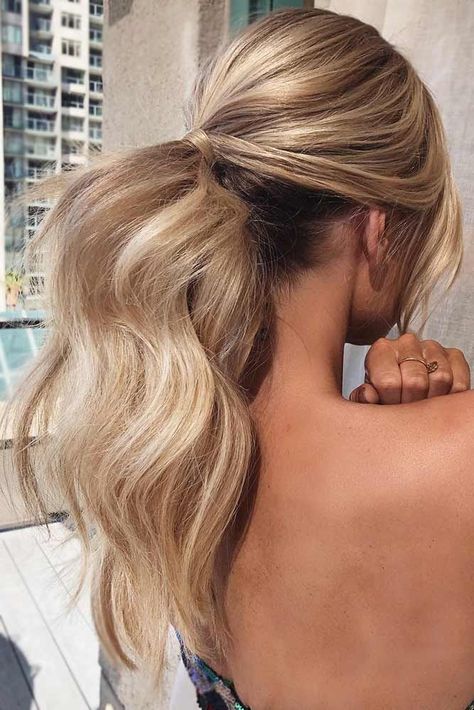 Our modern world changes its trends more and more by the minute, so there’s no way you’ve tried everything. We will show you the latest ideas on how to style your long hair so that you will fall back in love with it. Let’s go! #hairstyles #longhair Easy Updos For Long Hair, Luxy Hair Extensions, Hair Blond, Luxy Hair, A Ponytail, Frontal Hairstyles, Easy Summer Hairstyles, Hairdo For Long Hair, Wedding Hair And Makeup