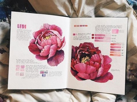 Brave Artwork, Kunstjournal Inspiration, Botanical Sketchbook, Sketchbook Layout, Natural Form Art, Gcse Art Sketchbook, A Level Art Sketchbook, Instagram Light, Illustration Botanique